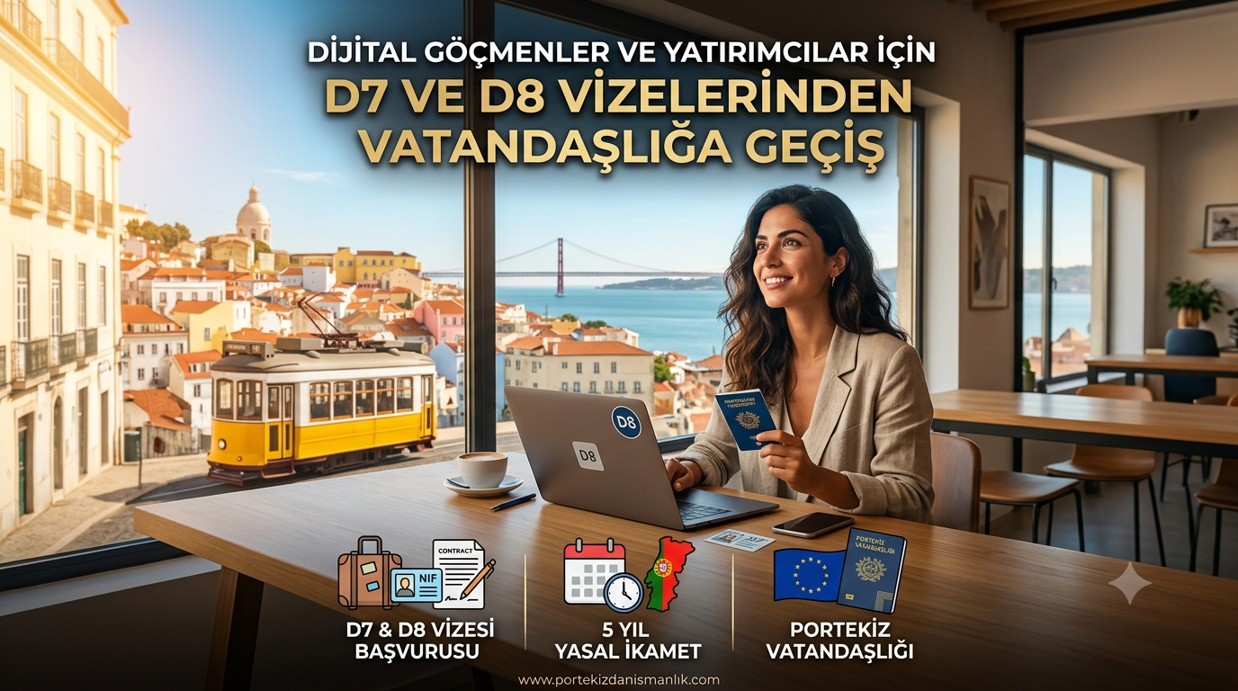 Dijital Göçmenler ve Yatırımcılar İçin D7 ve D8 Vizelerinden Vatandaşlığa Geçiş